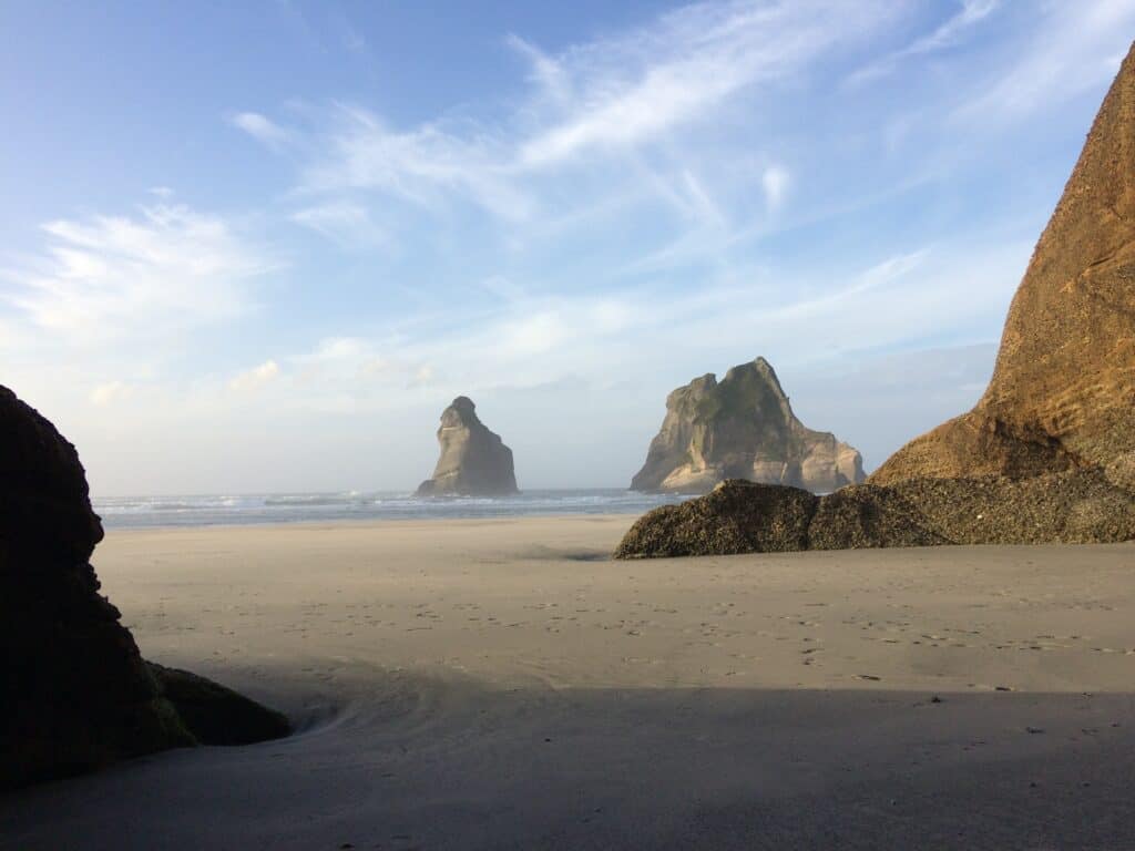Wharariki Beach in golden bay provides lots of options for an awesome day trip!