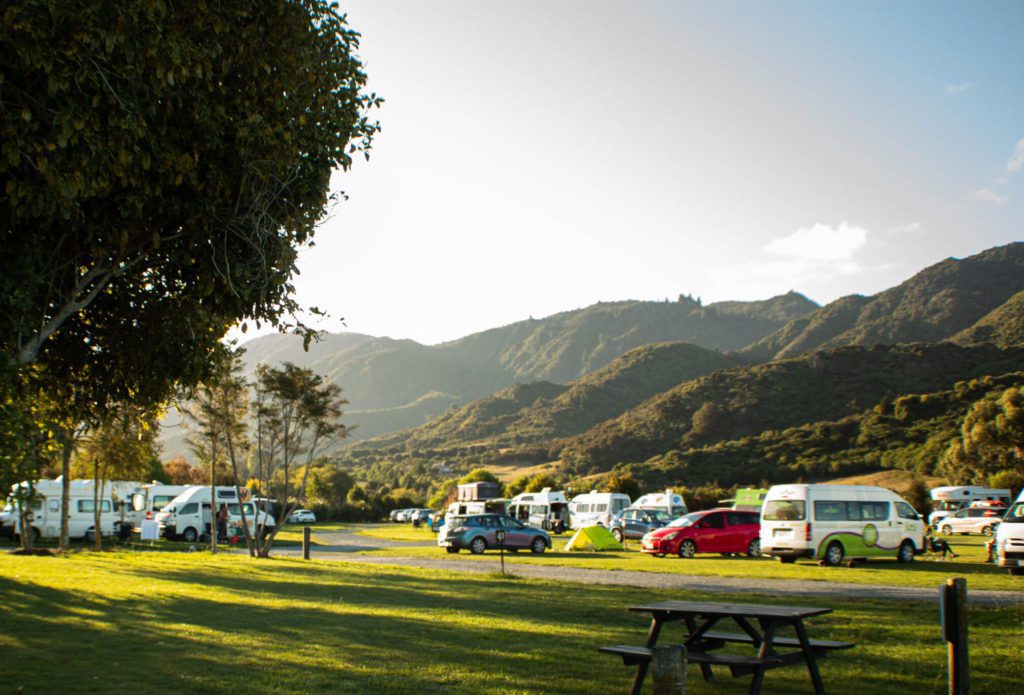 The Barn Cabins and camping marhau campground in the abel tasman