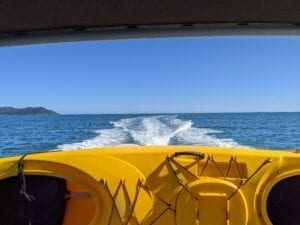 Abel Tasman Trips - kayak on a boat