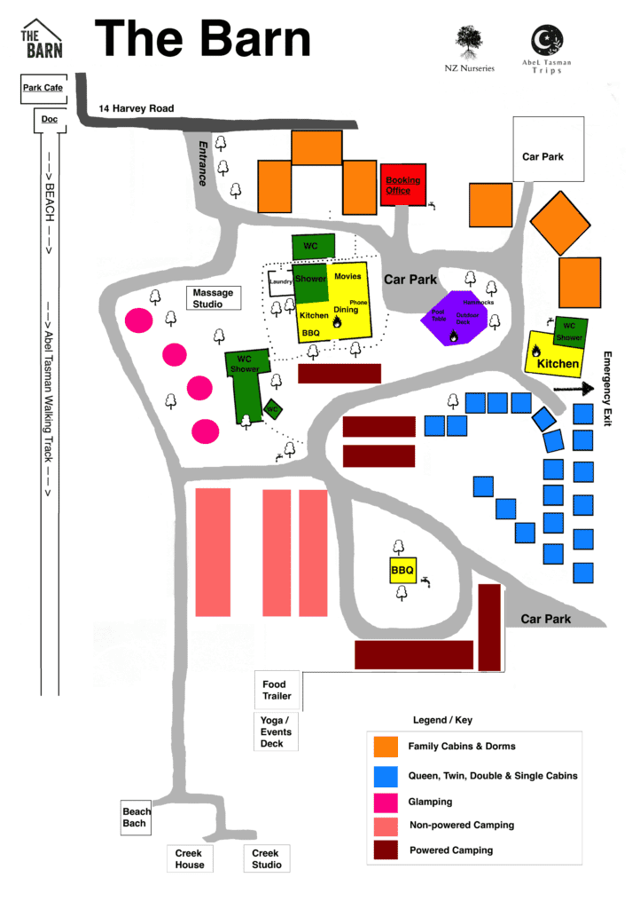 the barn site map