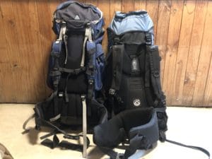 Abel Tasman trips Gear rental - Large Back packs