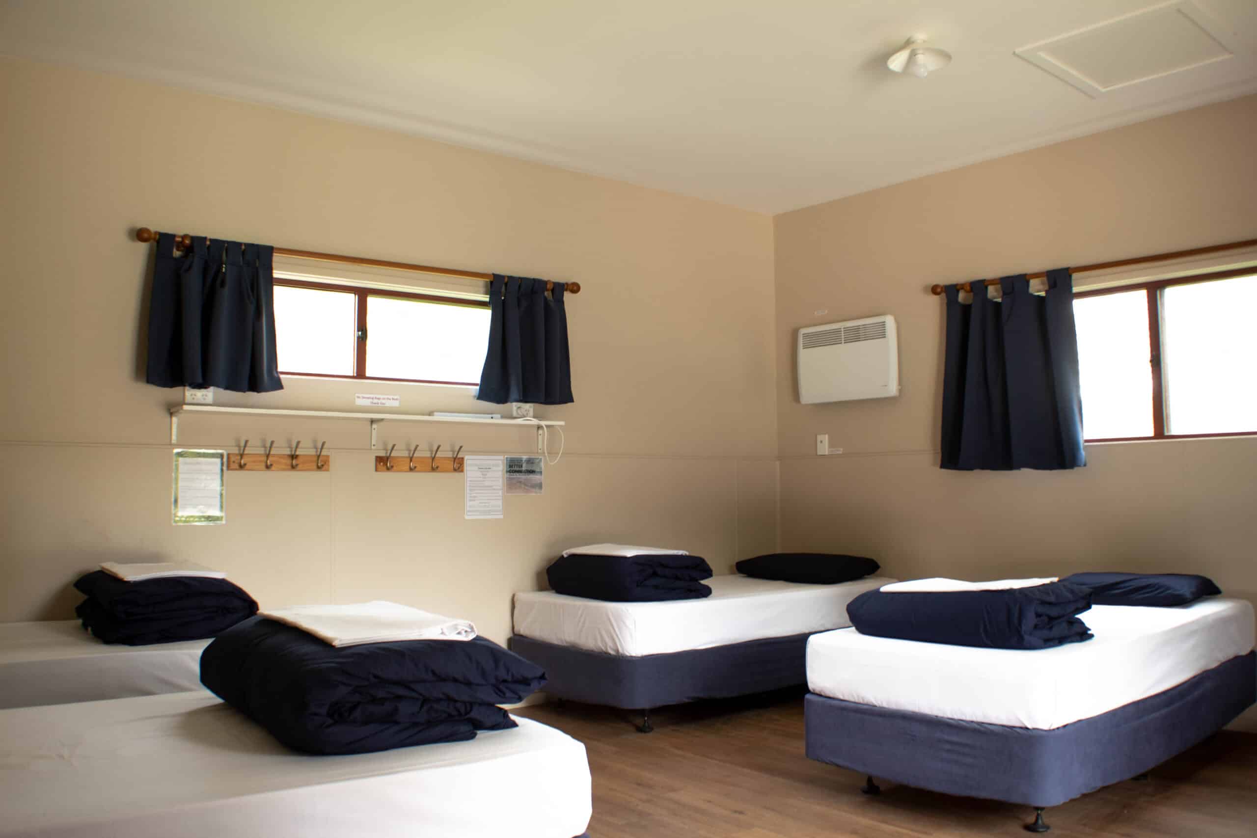 dorm rooms at the barn cabins and camp