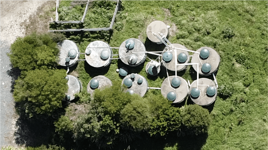 sewage plant at the barn cabins and camp. off grid